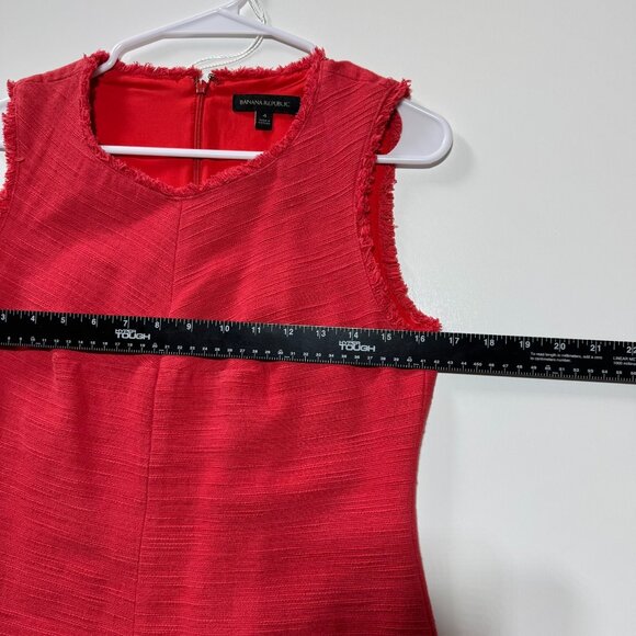 Banana Republic Frayed Edge Tweed Dress Size 4 - Picture 4 of 8